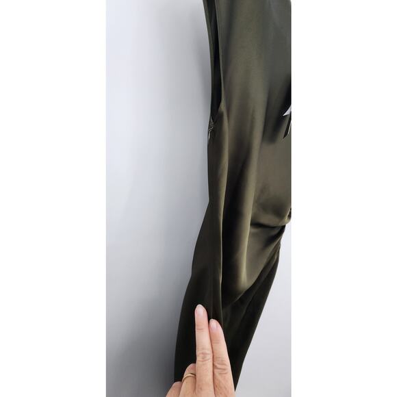 New NWT Banana Republic Olive Green Body Contour Flattering Dress Size - Picture 9 of 13